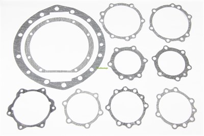 Набор прокладок редуктора заднего, среднего, переднего моста УРАЛ 4320 нов. обр. (7 наим., редуктор:15 отв.) паронит 0,6мм. (Состав: 4320/375-2402001-6Н, 55571-2402142) (Москва) ( ОЕ 04-06-211 ) 4320-2402001-7Н (04-06-211)