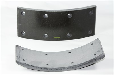 Накладка тормозная а/м ГАЗ-53,3307,3309,ПАЗ: передняя ось (-03 хвост) (сверлённая/ширина 80мм) ФРИТЕКС 51-3502105-03