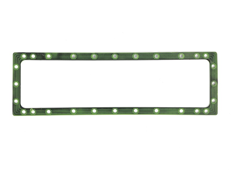 Прокладка бочка радиатора МТЗ-80/82 зеленый силикон с PA каркасом (ПТП64) 70У-1301169-РА