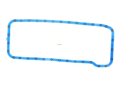 Прокладка поддона маслянного картера ЯМЗ 536 а/м МАЗ, УРАЛ, КрАЗ, ЛиАЗ синий/зеленый силикон с шайбами ПРЕМИУМ (ПТП64) 536-1009040-3