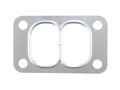 Прокладка турбокомпрессора дв. CUMMINS 6ISBe, 6CT, ISC, QSC, ISLe, QSL, 4BT, 6BT, EQB180 а/м КАМАЗ, ПАЗ (металл, арт.: 3901356, 610800110006, 3709861, прямоугольная с перемычкой, 66*48мм.) RUATI 3901356-RN (1 сл. с перемыч.)