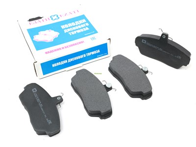 Колодка дискового тормоза а/м ГАЗ-3302(НЧД), Волга, ГАЗель, Соболь передняя (к-т 4 шт.)  ЕзАТИ 3302-3501080ez