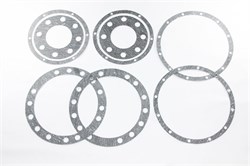 Набор прокладок поворотного кулака Урал 55571 (55571-2301001-4Н; 4 наим., цапфа 14 отв.) паронит 0,6мм. (Состав: 375-2301055, 55571-2304052-Б, 375-2304098-01, 375-3103019-Б) (Москва) ( ОЕ 04-12-211 )  04-12-211