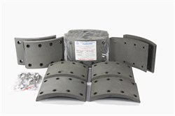 Рем. комплект тормозных накладок а/м ЗИЛ-130, 4331 (Сверл./раст./с заклёпками/ширина 140мм./ к-т 8 шт.) ТамбовАТИ 130-3502105-В-2