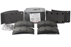 Рем. комплект тормозных накладок а/м УРАЛ-55571Х нового обр.  (Сверл./расточен./с заклёпкой/ширина 120мм./ к-т 8 шт.) Тамбов АТИ 55571Х-3501105