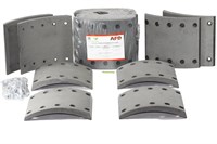 Рем. комплект тормозных накладок на ось: BPW. SAF. CARDI (WVA 19032 ТОНАР)  (420*180 мм)(Сверл./расточен./с заклёпками/ к-т 8 шт.) AFD стандарт STD 19032-00 (Е)