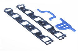 Комплект прокладок под впускной коллектор (плита) 53/3307/ПАЗ синий силикон, с армированным каркасом ПА (ПТП64 г. Балаково) 13-1008079-80-81