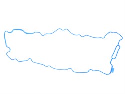 Прокладка поддона маслянного картера Cummins ISF 3.8 а/м КАМАЗ, ПАЗ (4995750) силикон (ПТП64) 4995750