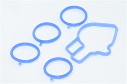 Прокладка коллектора ВАЗ 2110-2170, Приора, Калина дв. 1,6 (впускного) комплект, синий силикон (ПТП64) 2112-1008636/38-1