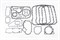 Набор прокладок КПП КАМАЗ ZF16S151,16S181,16S221 (17наим.) чёрный (Москва)  1315298001-95531261-17Н чёр. (03-80-311)